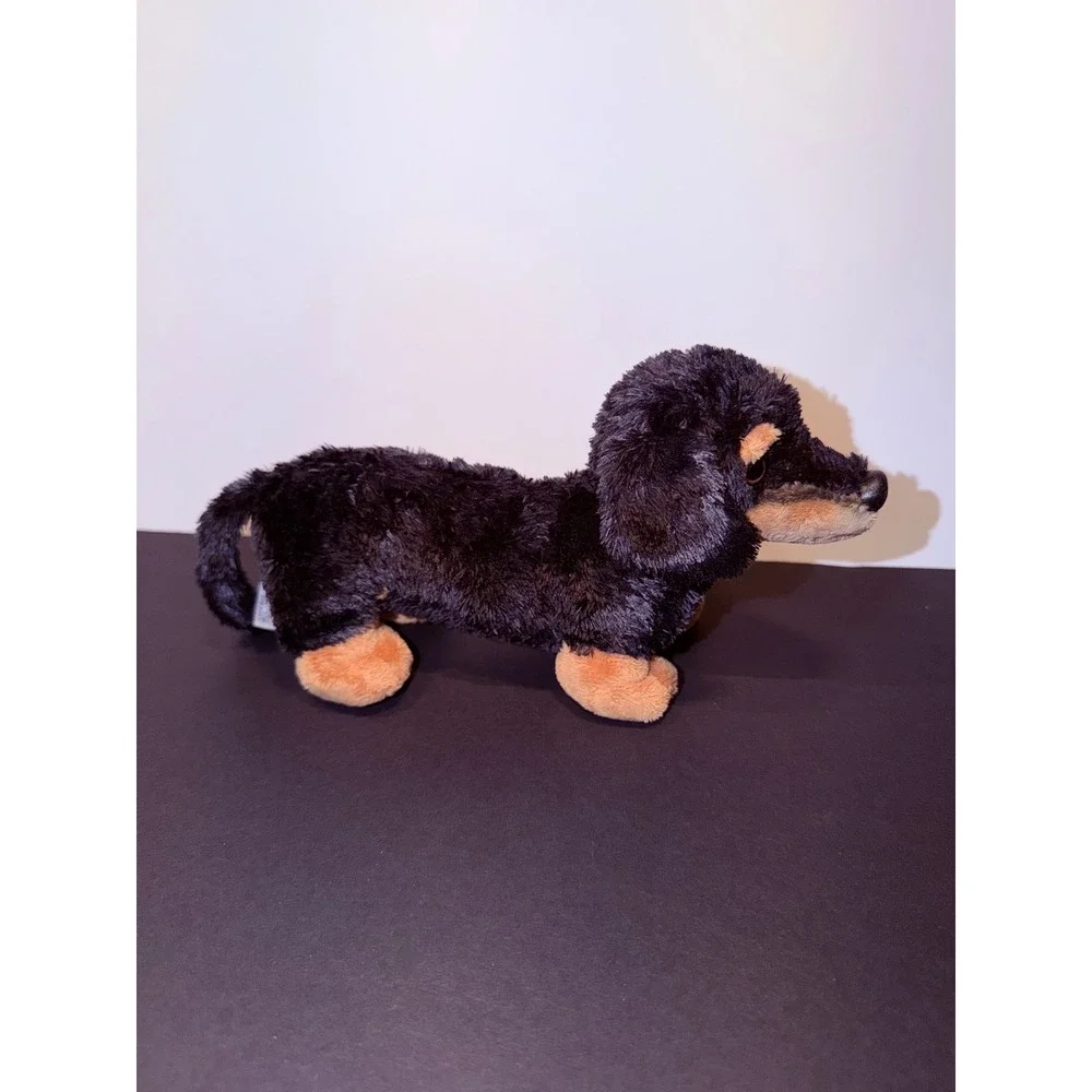 Aurora Dachshund Plush Black Tan Wiener Dog Stuffed Animal Toy 11